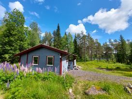 Mysig stuga i skogen nära fiske och natur!